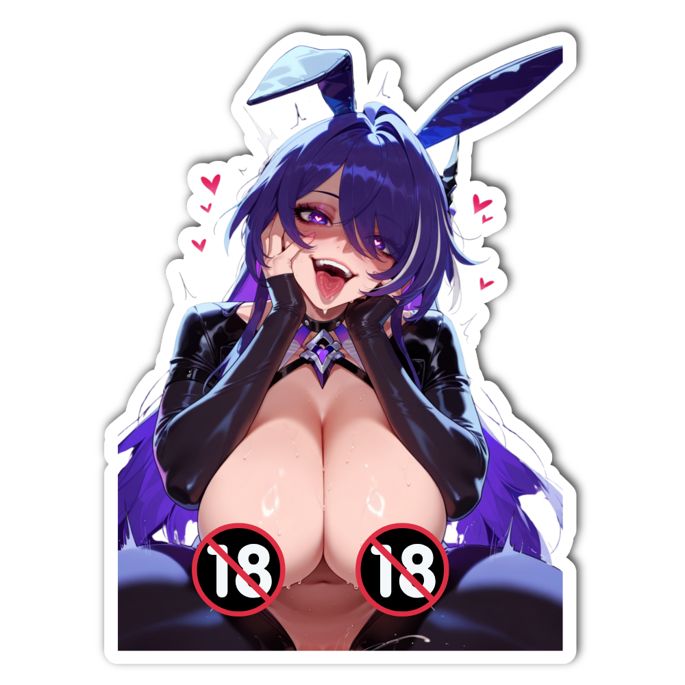 Acheron Bunny Suit & Hearts Waifu Sticker