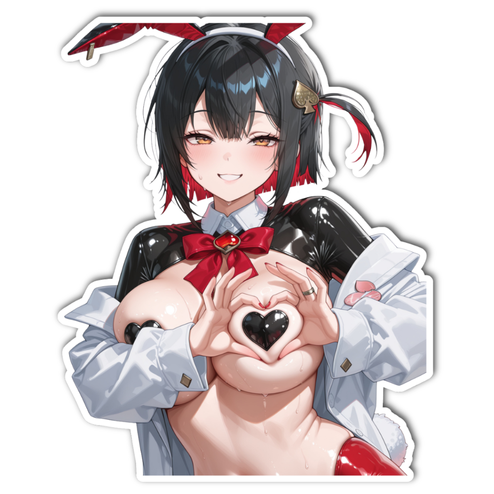 Rouge Goddess Bunny Girl Heart Waifu Sticker