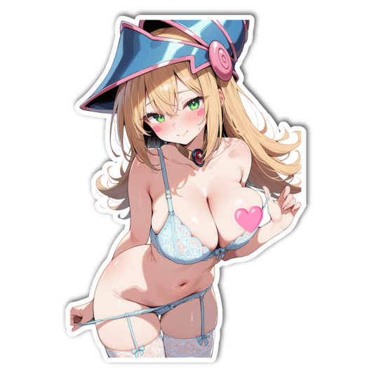 Dark Magician Girl Blue Lingerie Waifu Sticker